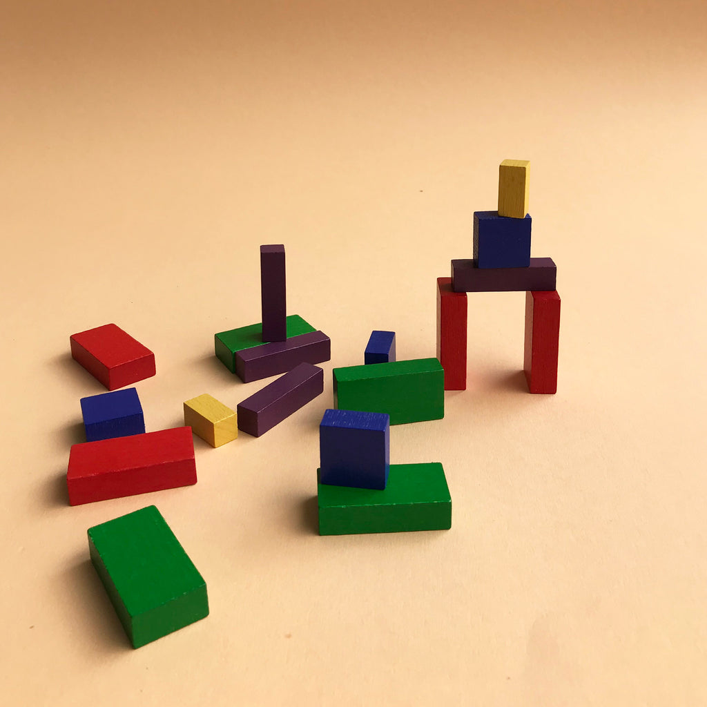 Wooden mini building blocks