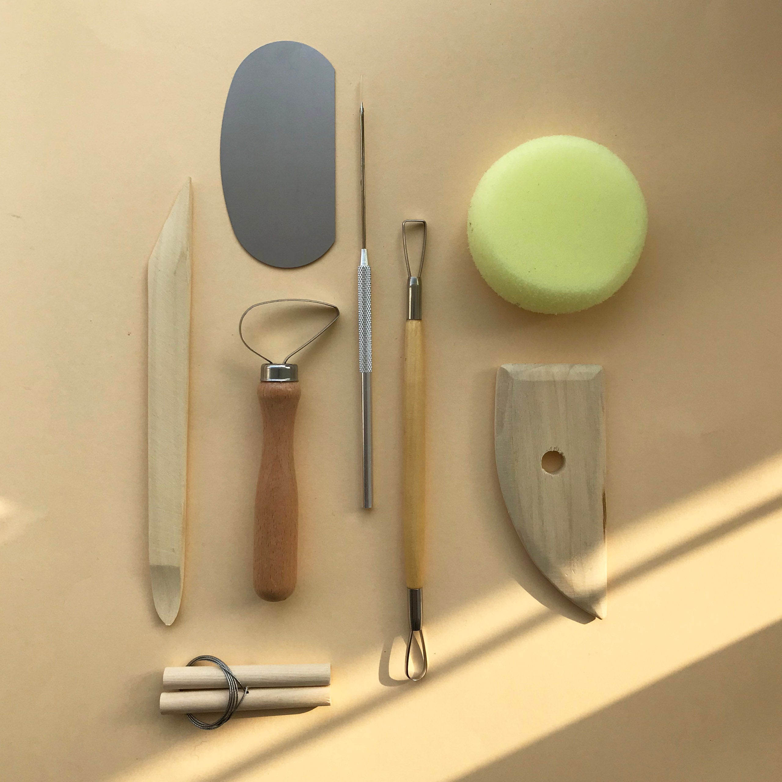 Clay modeling tool set