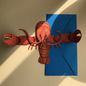 Pop-Up paper Lobster card