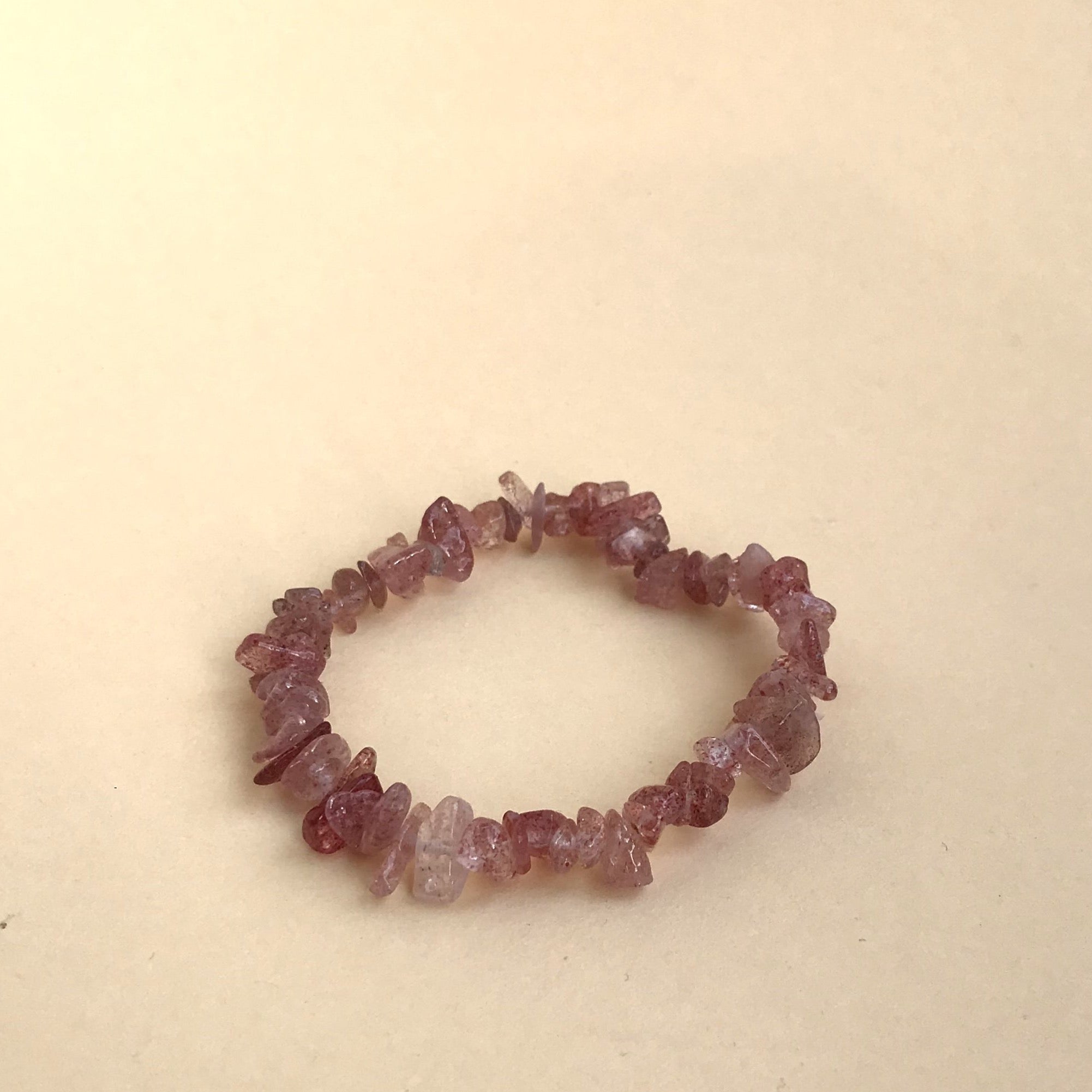 Gemstone bracelet strawberry quartz