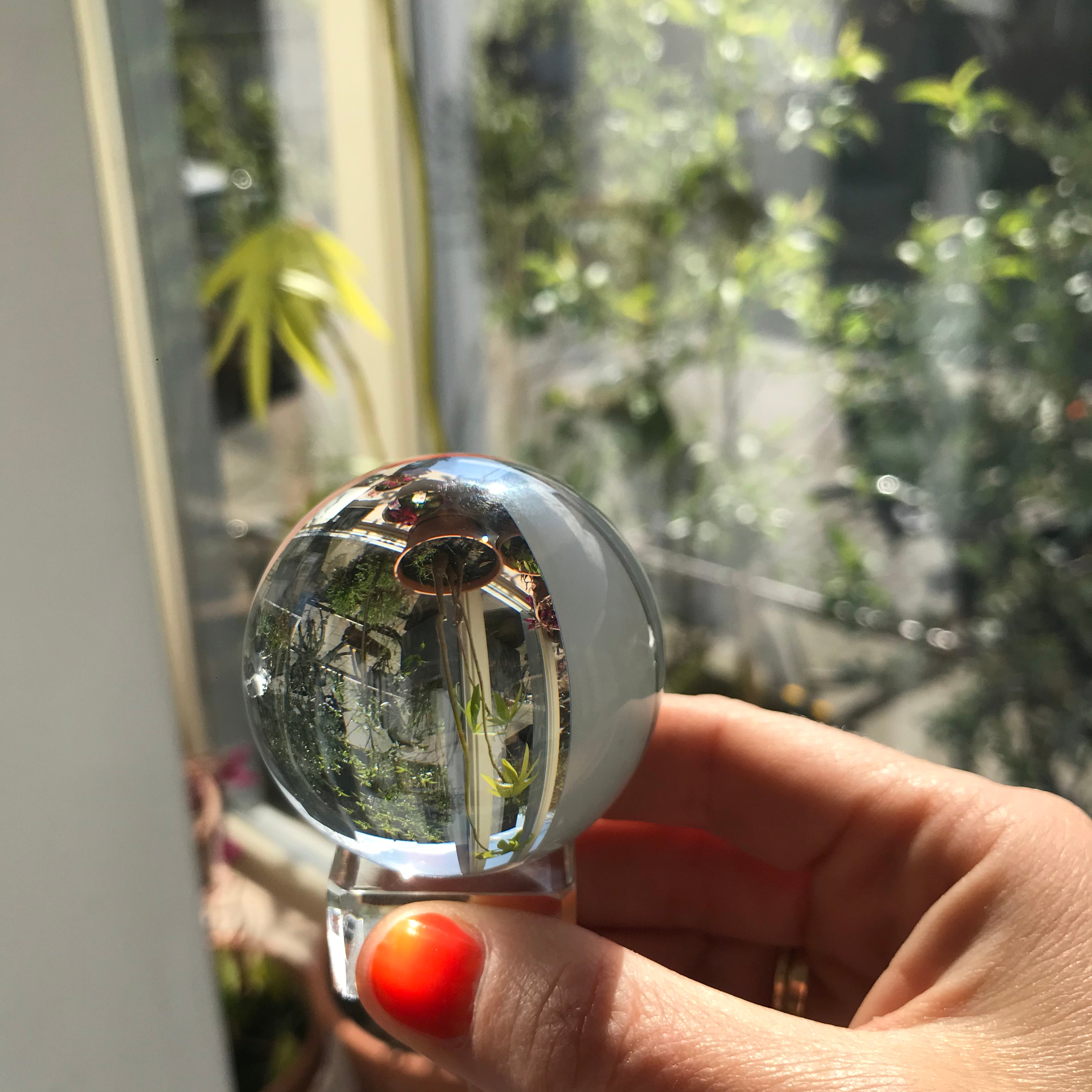 Big glass prisma ball