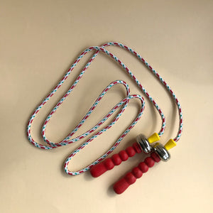Coloured skipping rope with bells