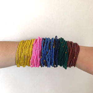 Beaded Masai bracelet Yellow