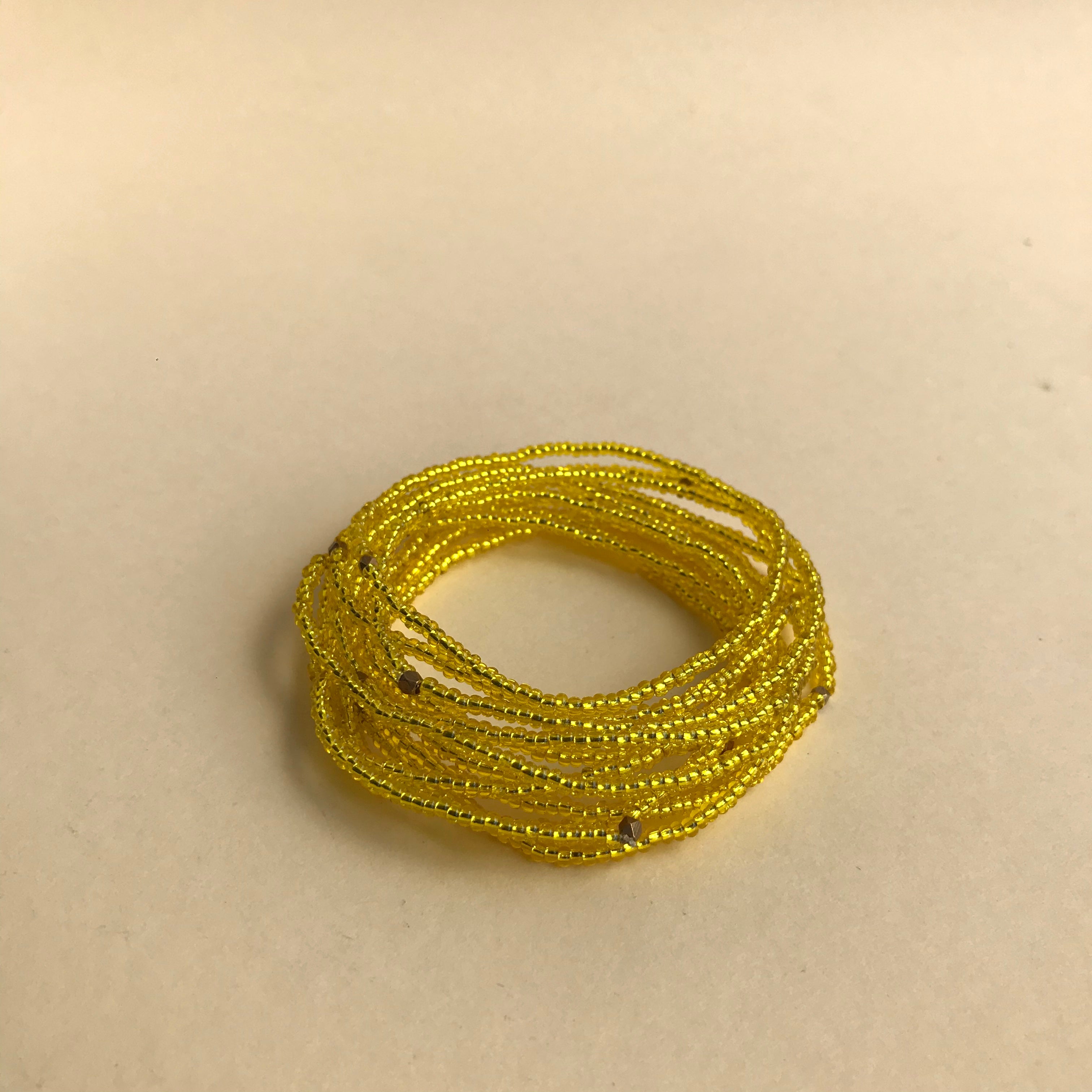 Beaded Masai bracelet Yellow