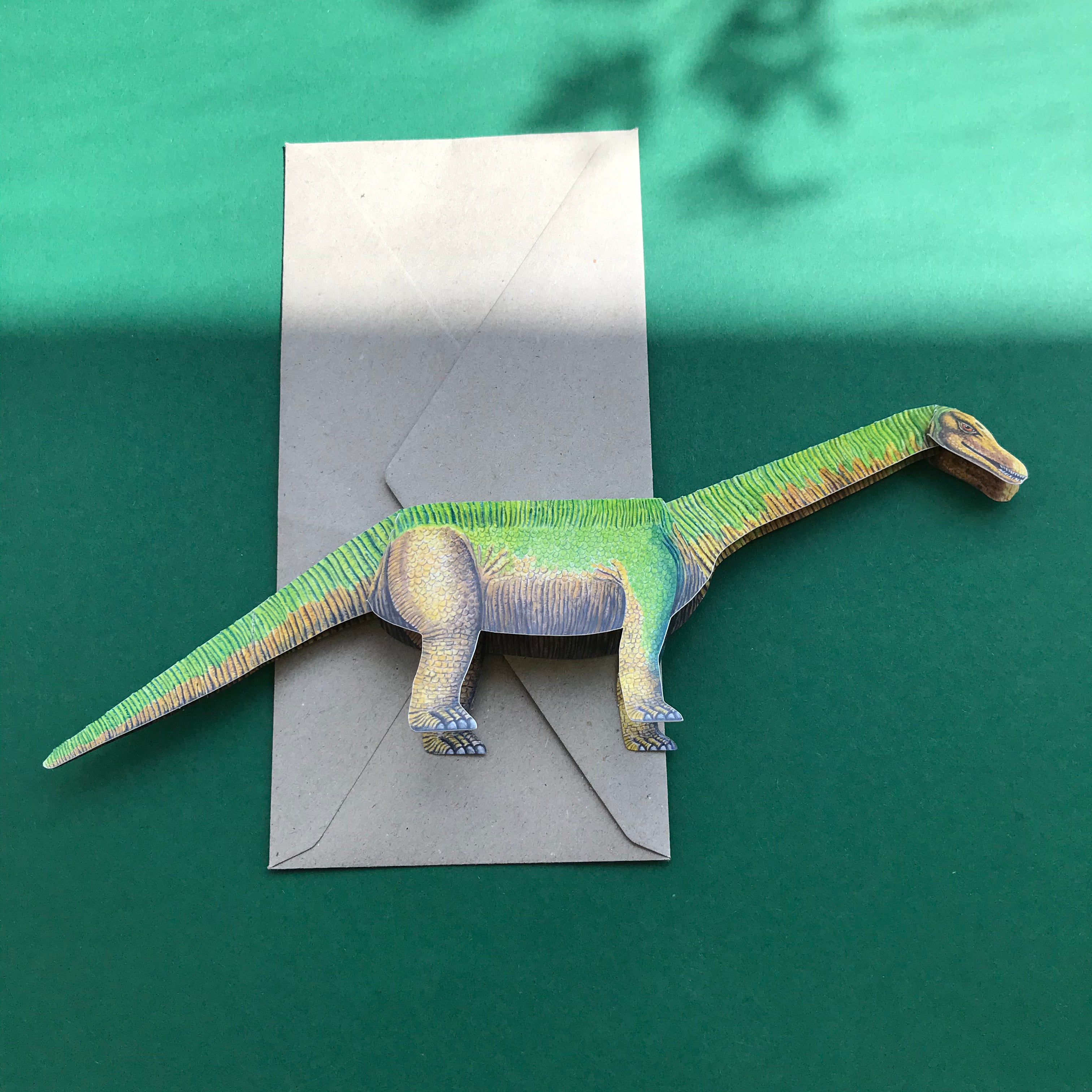 Pop-Up paper card Dino