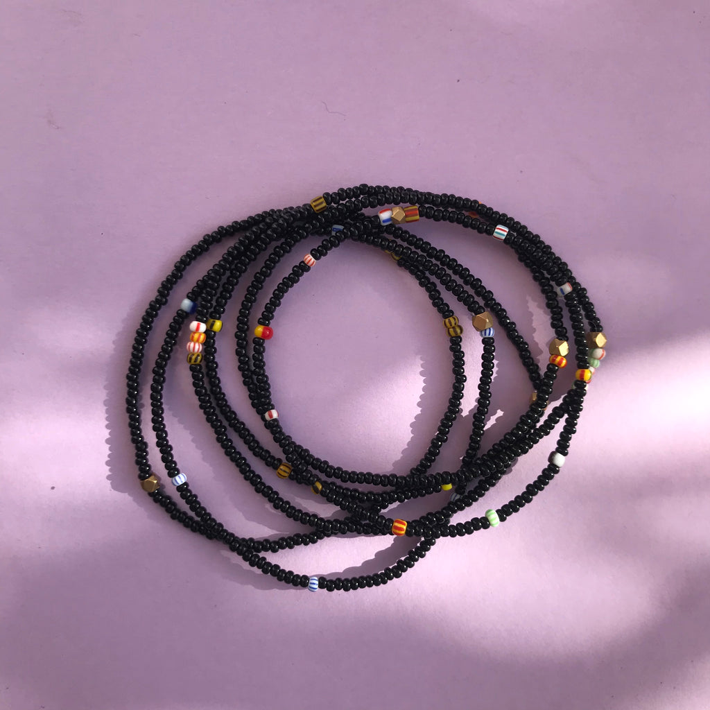 Beaded Masai bracelet Black