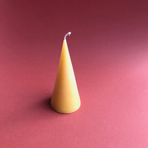 Cone beeswax candle