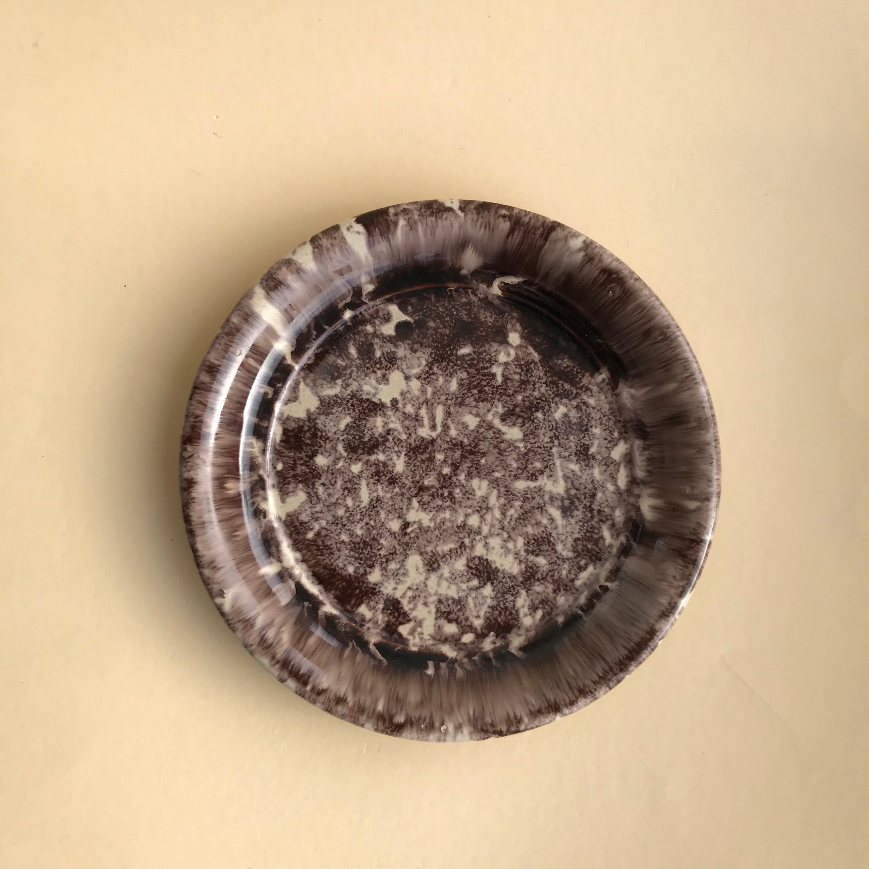 Speckled vintage plate