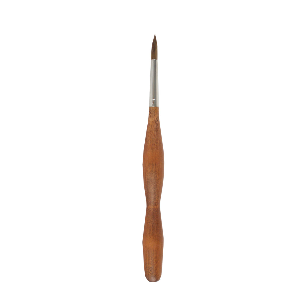 Paintbrush with shaped handle round