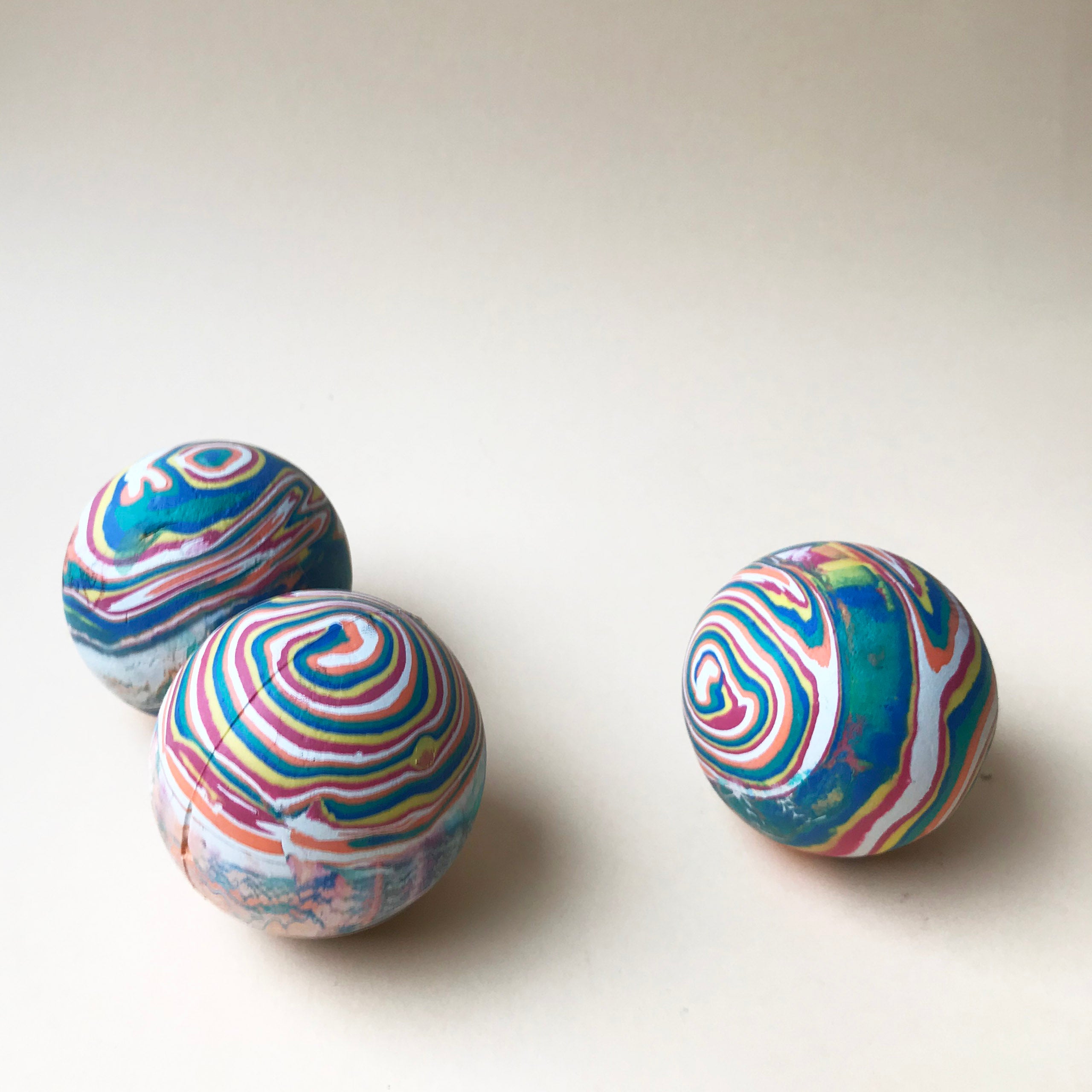 Rubber bouncing ball marbled
