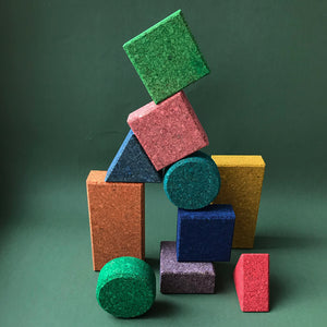 Coloured cork blocks